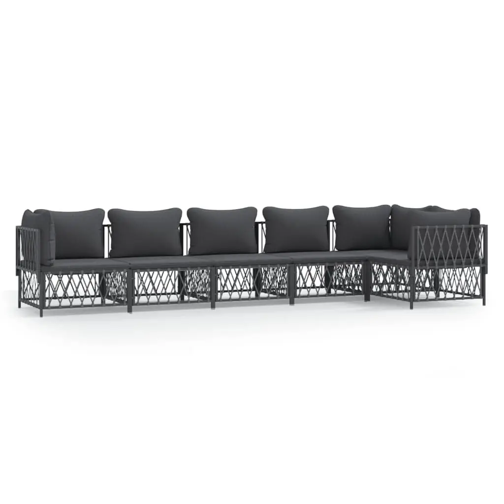 Garden Lounge Set Modular Outdoor Seating 6 Piece Anthracite