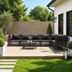 Comfortable 8-Piece Garden Lounge Set with Modular Flexibility
