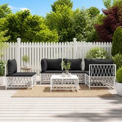 Comfortable 6 Piece Modular Lounge Set for Outdoor Spaces