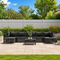 Value-Driven 8-Piece Modular Lounge Set - Anthracite