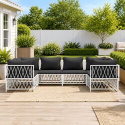 Value-Focused 6 Piece Garden Lounge Set with Cushions