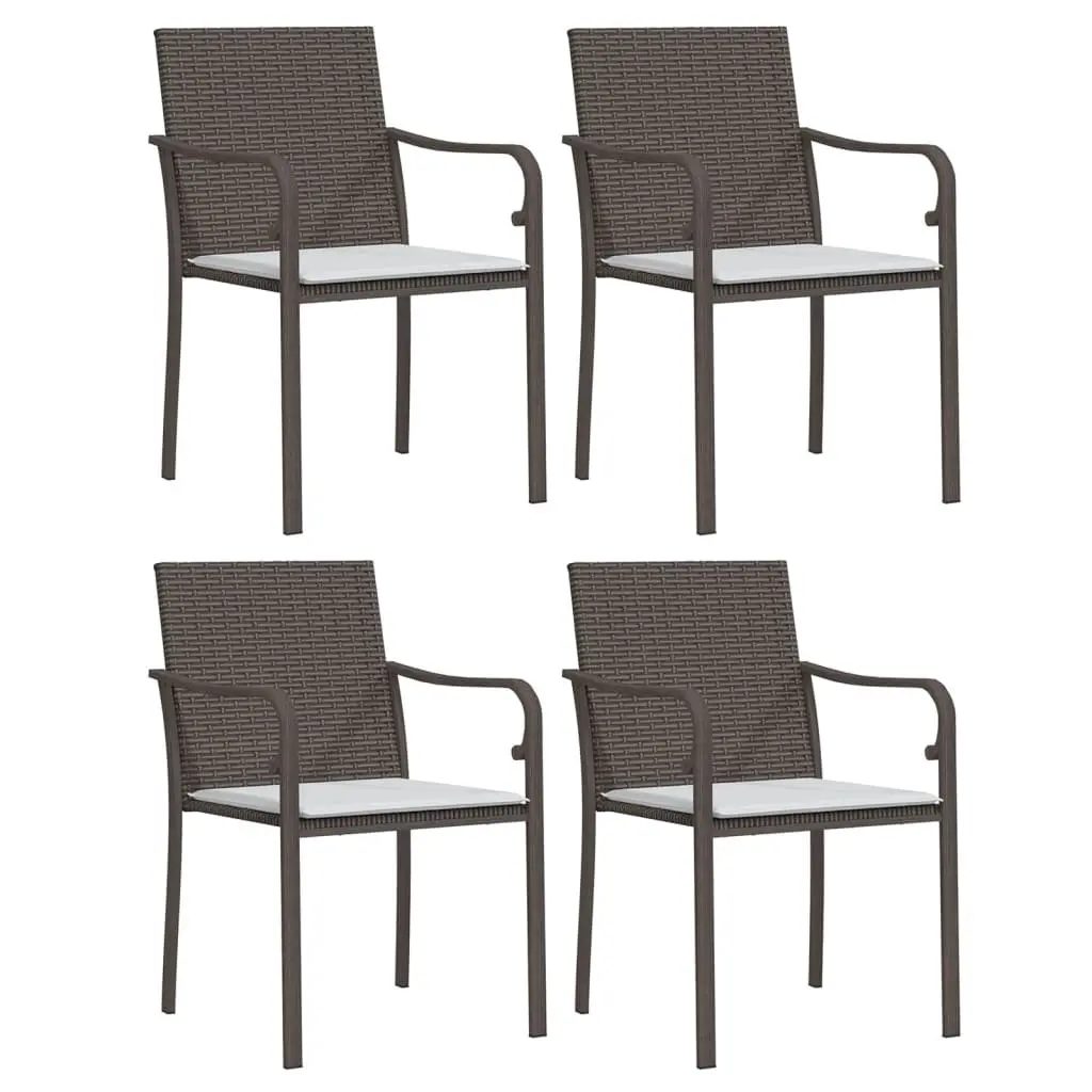 Garden Dining Set 5 Piece Outdoor Furniture Poly Rattan Steel Frame Patio Table