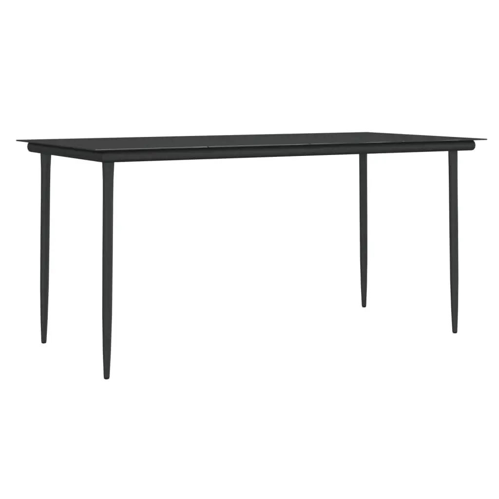 Garden Dining Set 5 Piece Outdoor Furniture Poly Rattan Steel Frame Patio Table