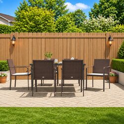 Reliable 7-Piece Garden Dining Set for Outdoor Enjoyment