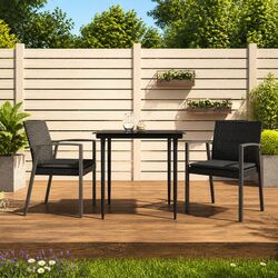Comfortable Garden Dining Set: 3 Piece with Cushions