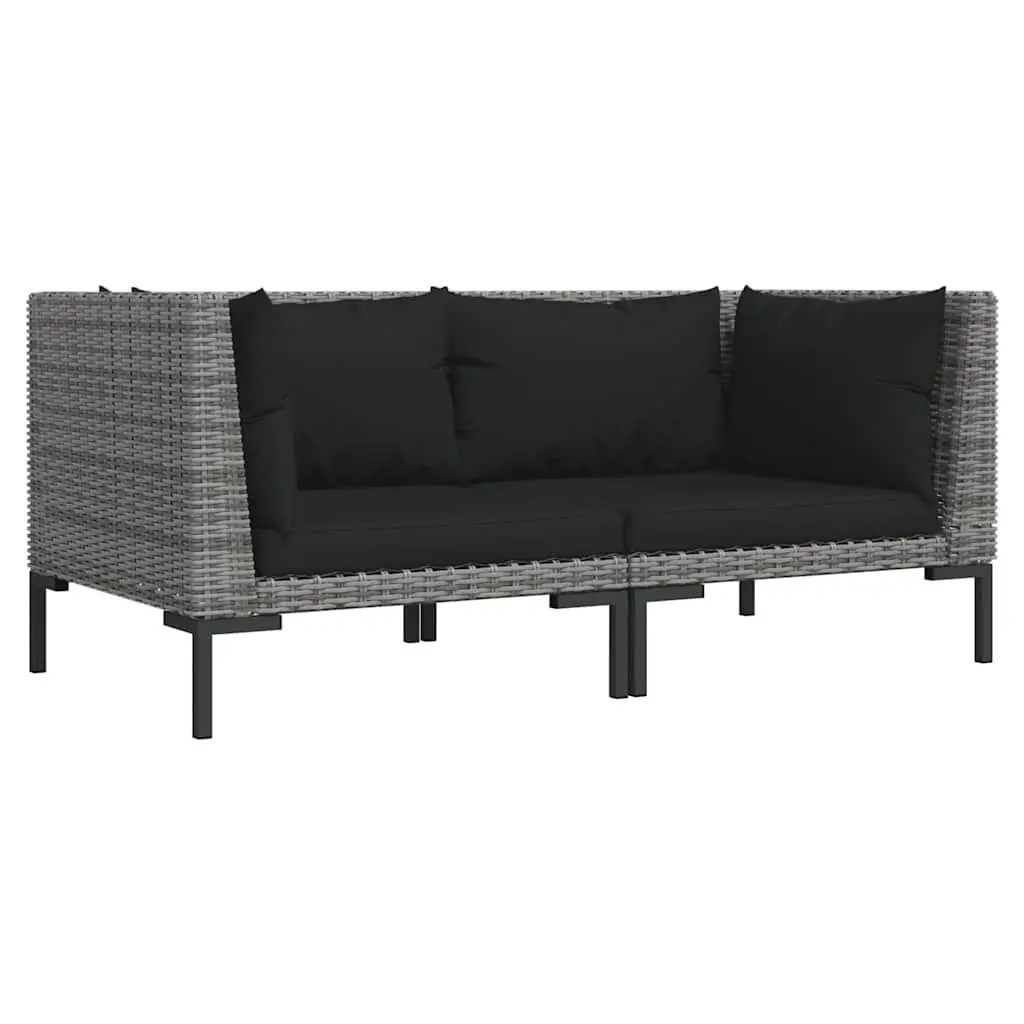 Grey Rattan Outdoor Sofa Set