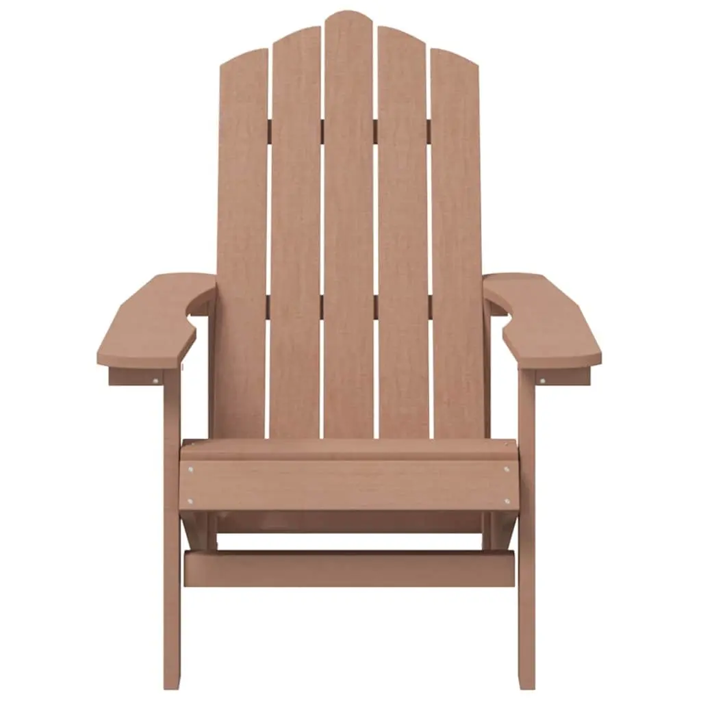 Outdoor Adirondack Chair Garden Patio Seating Weather Resistant Brown