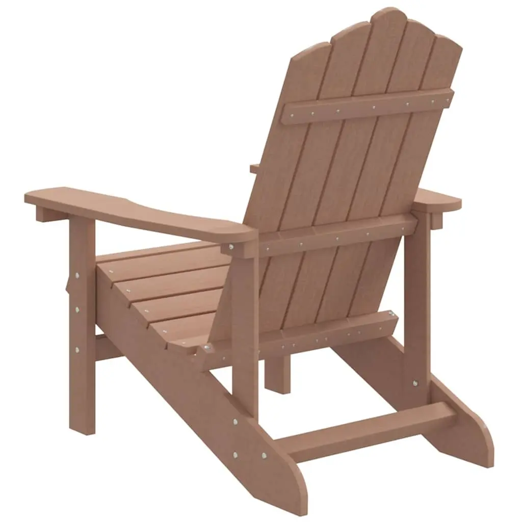 Outdoor Adirondack Chair Garden Patio Seating Weather Resistant Brown