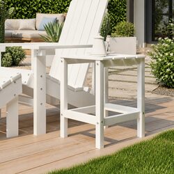 Reliable Adirondack Side Table for Outdoors White 38x38x46cm
