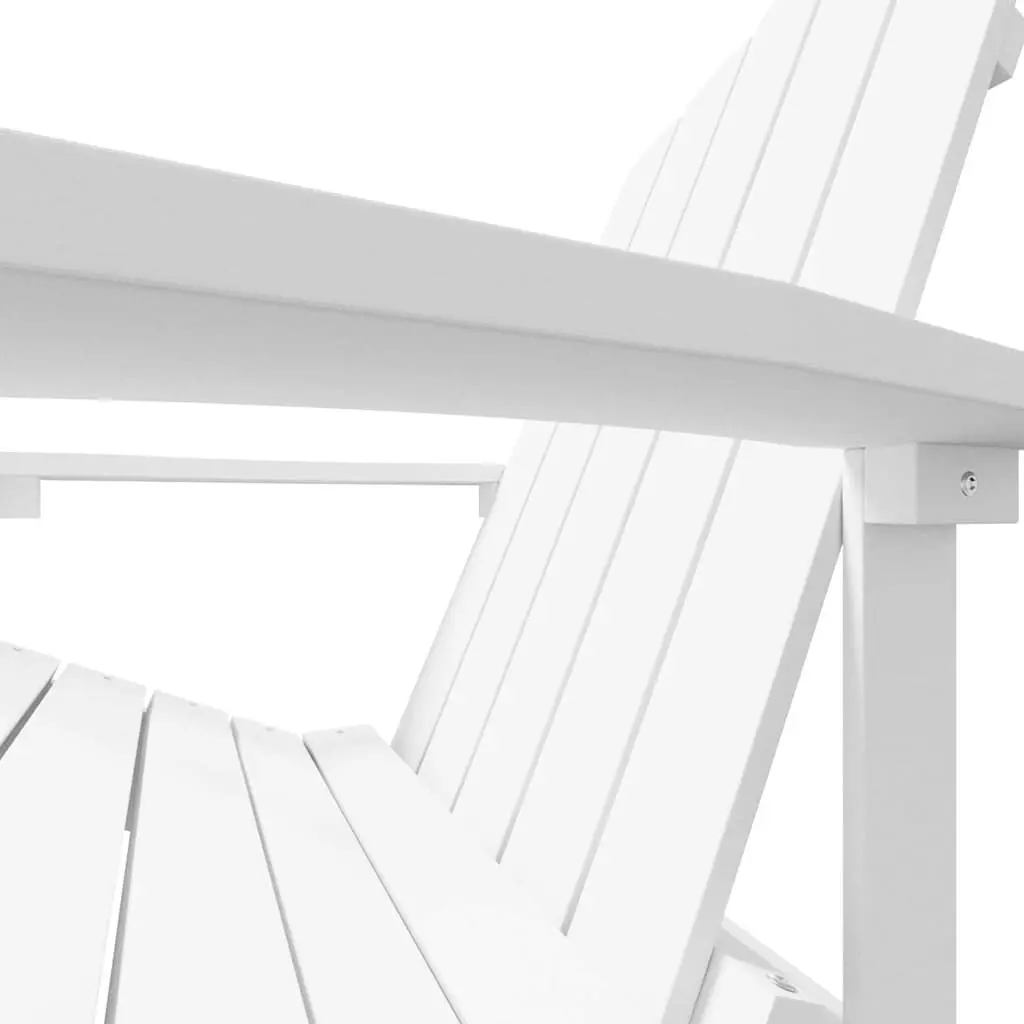 Adirondack Chair Outdoor Seating with Detachable Footstool White
