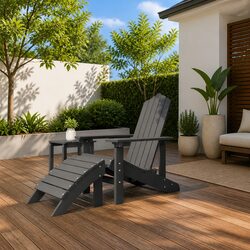 Reliable Adirondack Chair with Footstool for Years of Use