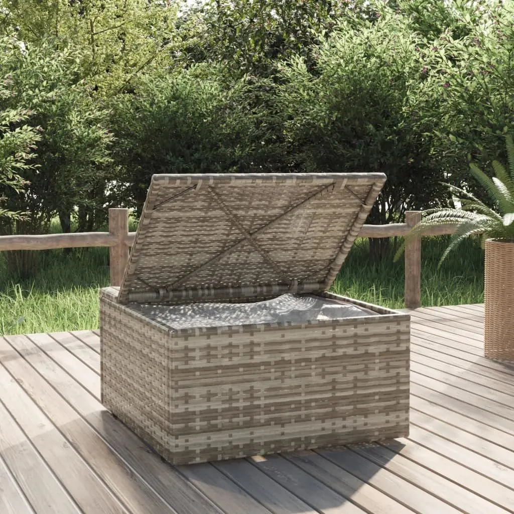 Garden Footrest Ottoman in Grey