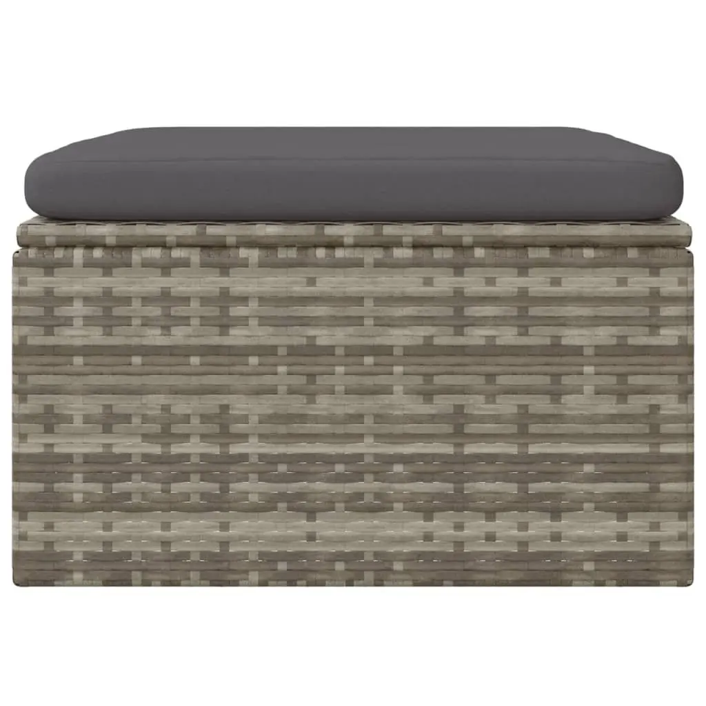 Garden Footrest Ottoman in Grey