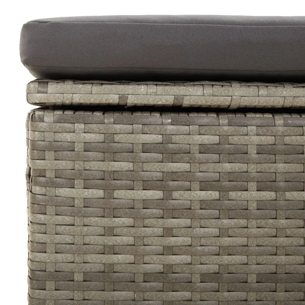 Garden Footrest Ottoman in Grey