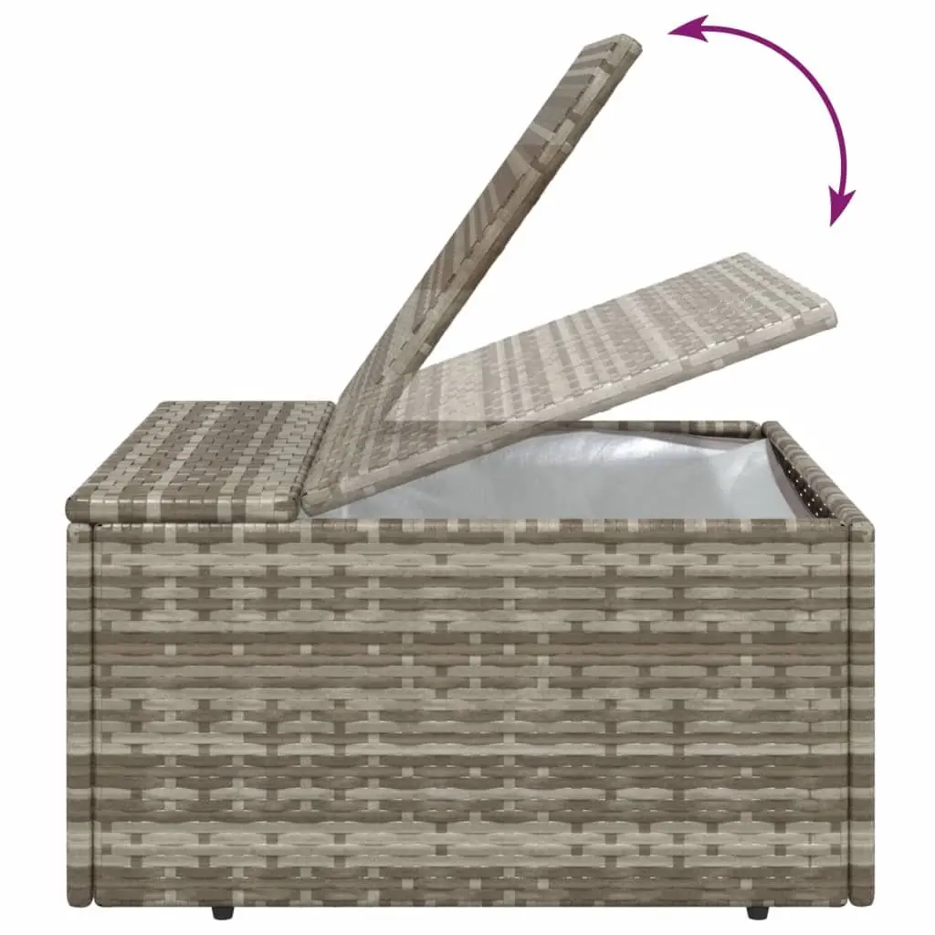 Garden Footrest Ottoman in Grey