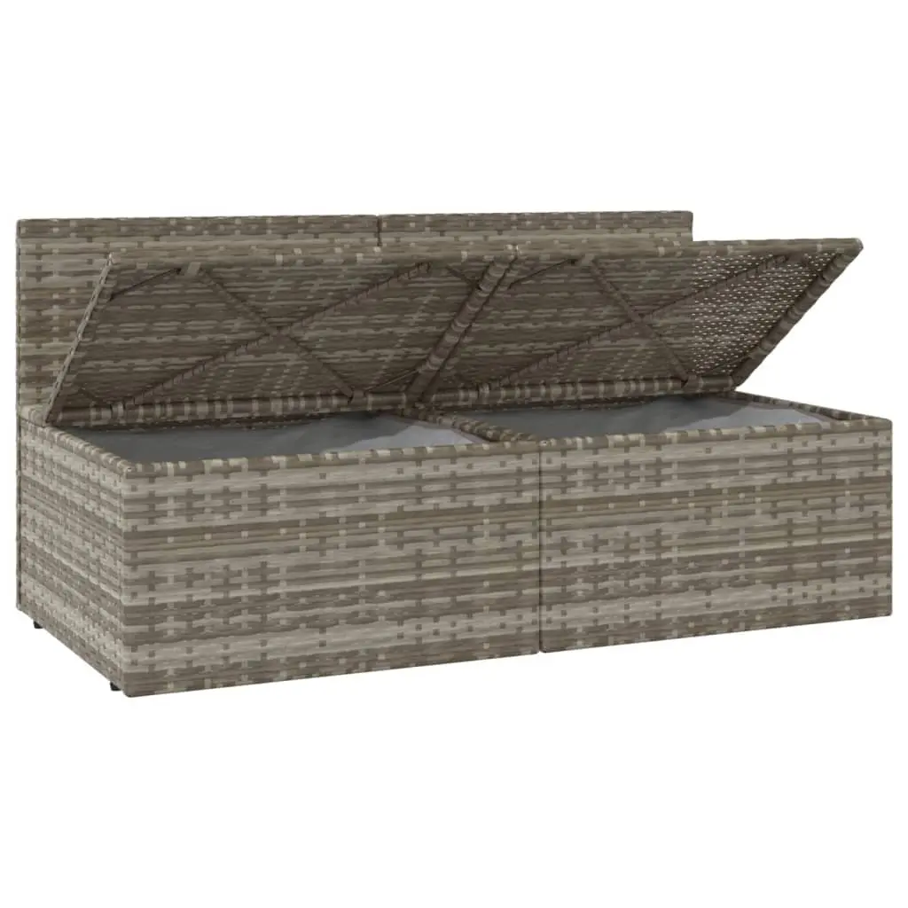 2-Seater Garden Sofa Outdoor Seating Grey Poly Rattan Furniture
