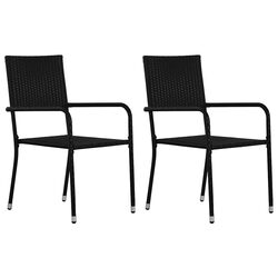 Value-Driven Stackable Black Dining Chairs for Outdoors