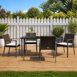 Reliable Outdoor Garden Chair Set of 4 in Brown