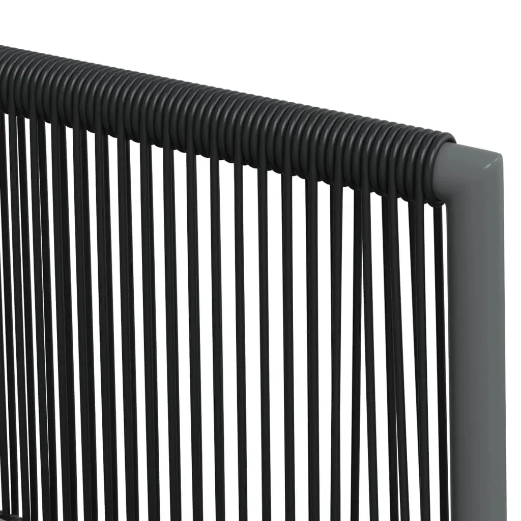 Black Rattan Chairs Set for Outdoor Use
