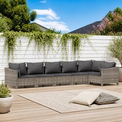 Reliable 6-Piece Outdoor Lounge Set with Cushions in Grey