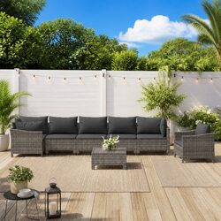 Comfortable 8 Piece Garden Lounge Set with Sturdy Build