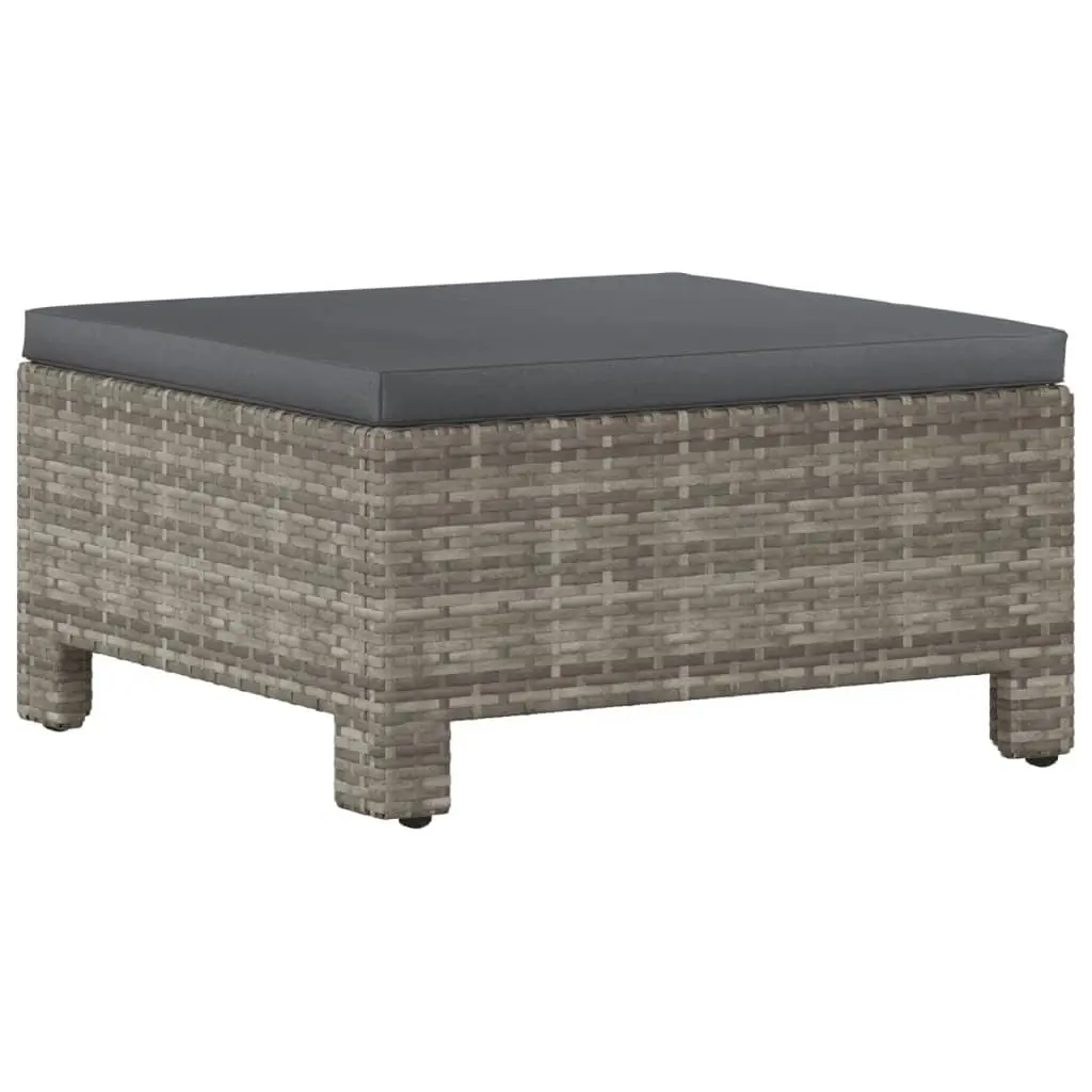 Garden Lounge Set 8 Piece Outdoor Furniture Grey Poly Rattan Sofa with Cushions