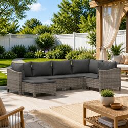 Comfortable 6 Piece Outdoor Lounge Set with Value