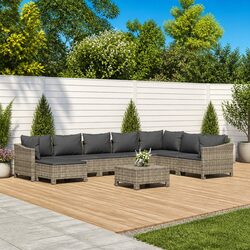 9 Piece Garden Lounge Set - Practical Comfort at Home