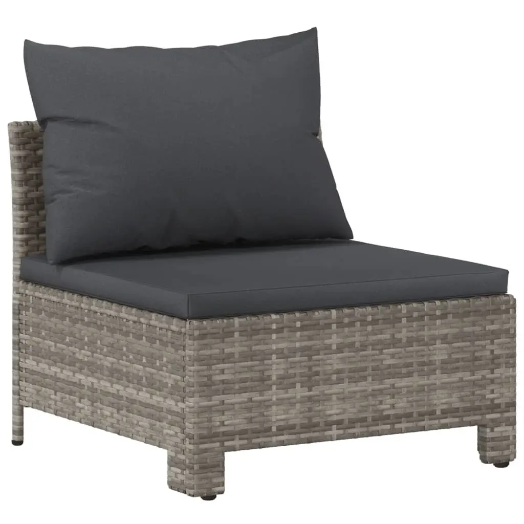 Garden Lounge Set 7 Piece Outdoor Furniture Poly Rattan Grey