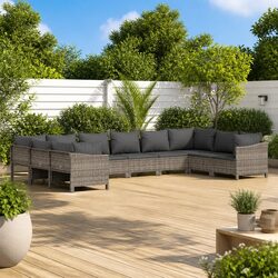 Comfortable and Reliable 10-Piece Garden Lounge Set