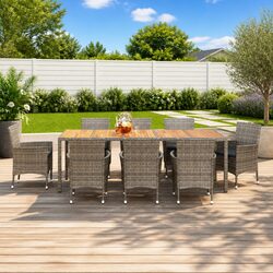 Reliable 9 Piece Outdoor Dining Set with Comfort