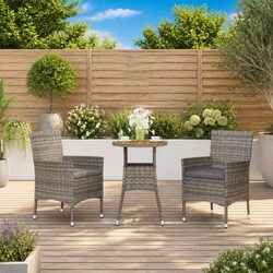 Value and Comfort in a Grey Rattan Bistro Set