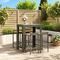 Comfortable and Reliable 5 Piece Garden Bar Set