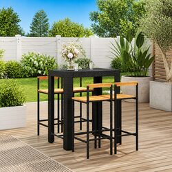 Comfortable and Reliable 5 Piece Garden Bar Set