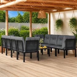 Reliable 9 Piece Outdoor Garden Lounge Set Value