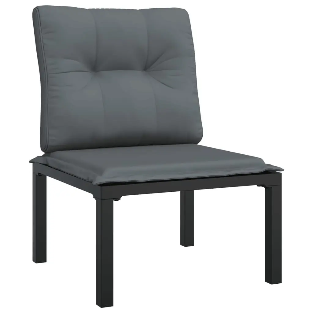 6 Piece Garden Lounge Set Outdoor Furniture Black Grey Poly Rattan Modular