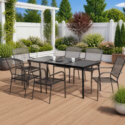 Reliable 7 Piece Garden Dining Set for Outdoor Enjoyment