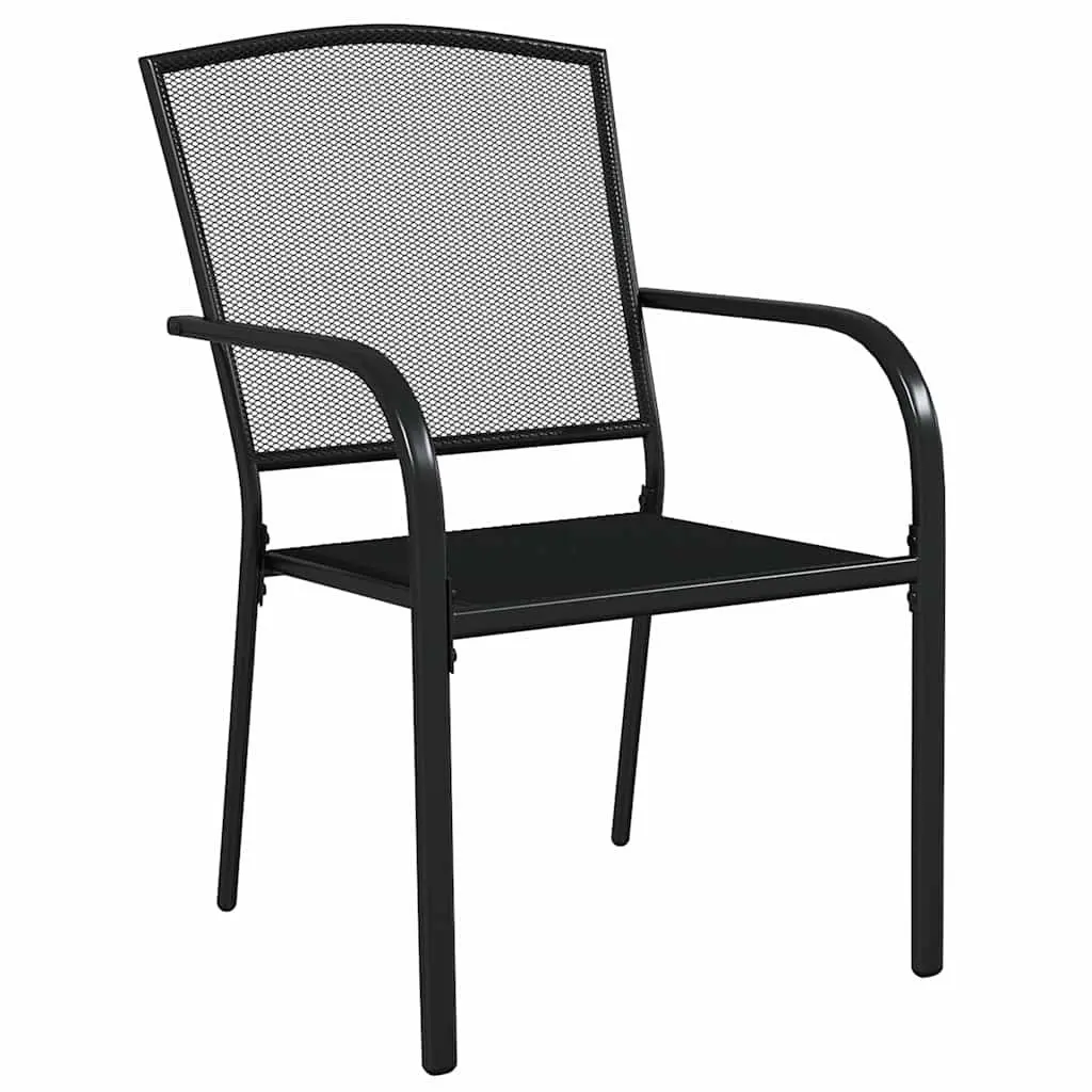 Outdoor Dining Set 5 Piece Garden Table Chairs Steel Anthracite