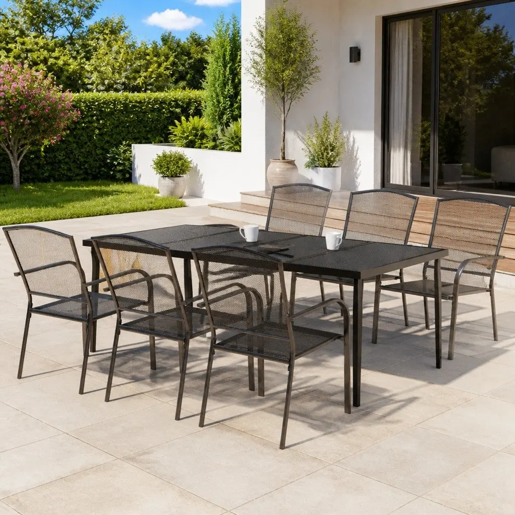 7-Piece Anthracite Outdoor Dining Set