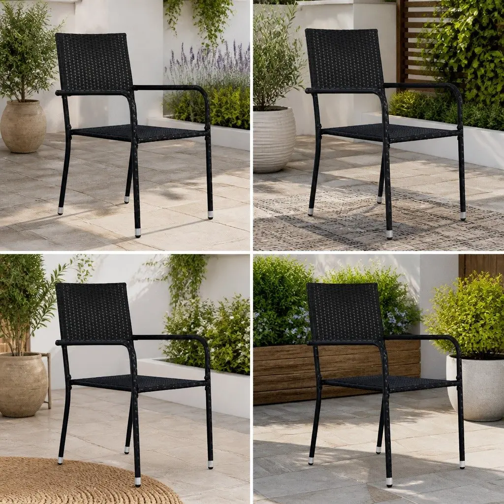 4 Stackable Outdoor Dining Chairs