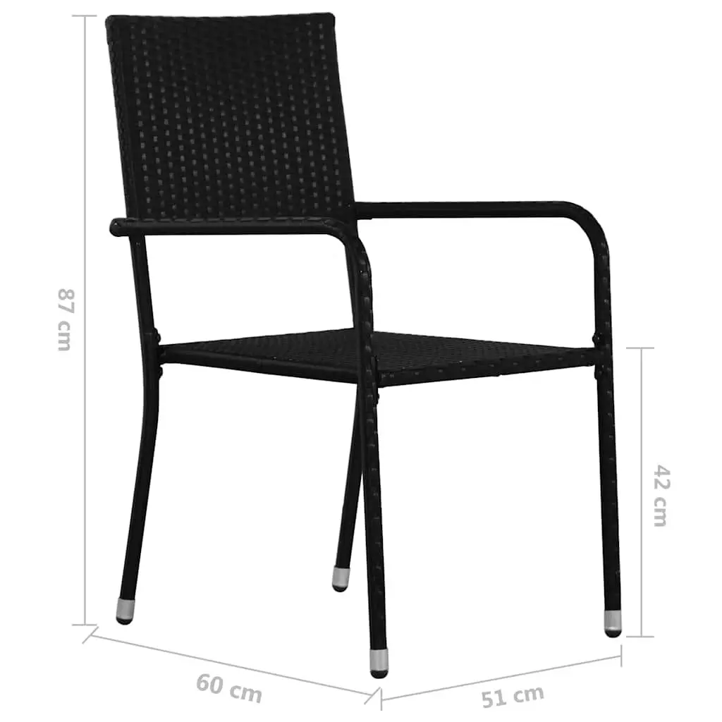 4 Stackable Outdoor Dining Chairs