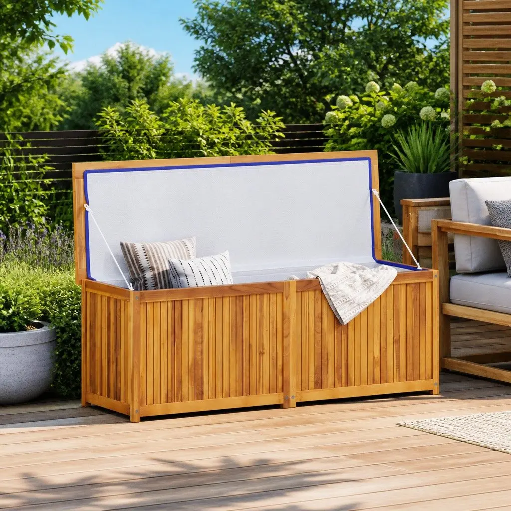 Garden Storage Box Made of Solid Teak