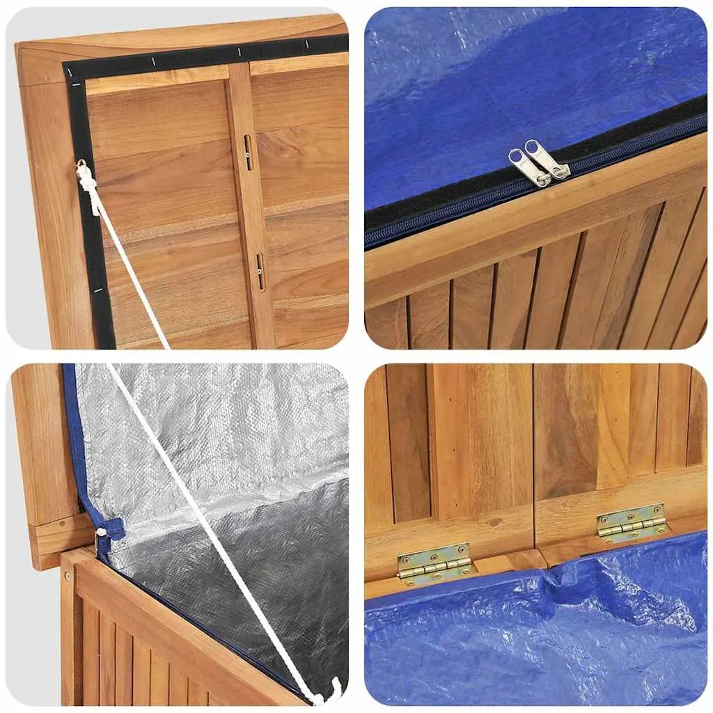 Garden Storage Box Outdoor Chest 175x50x55 cm Teak Wood Brown