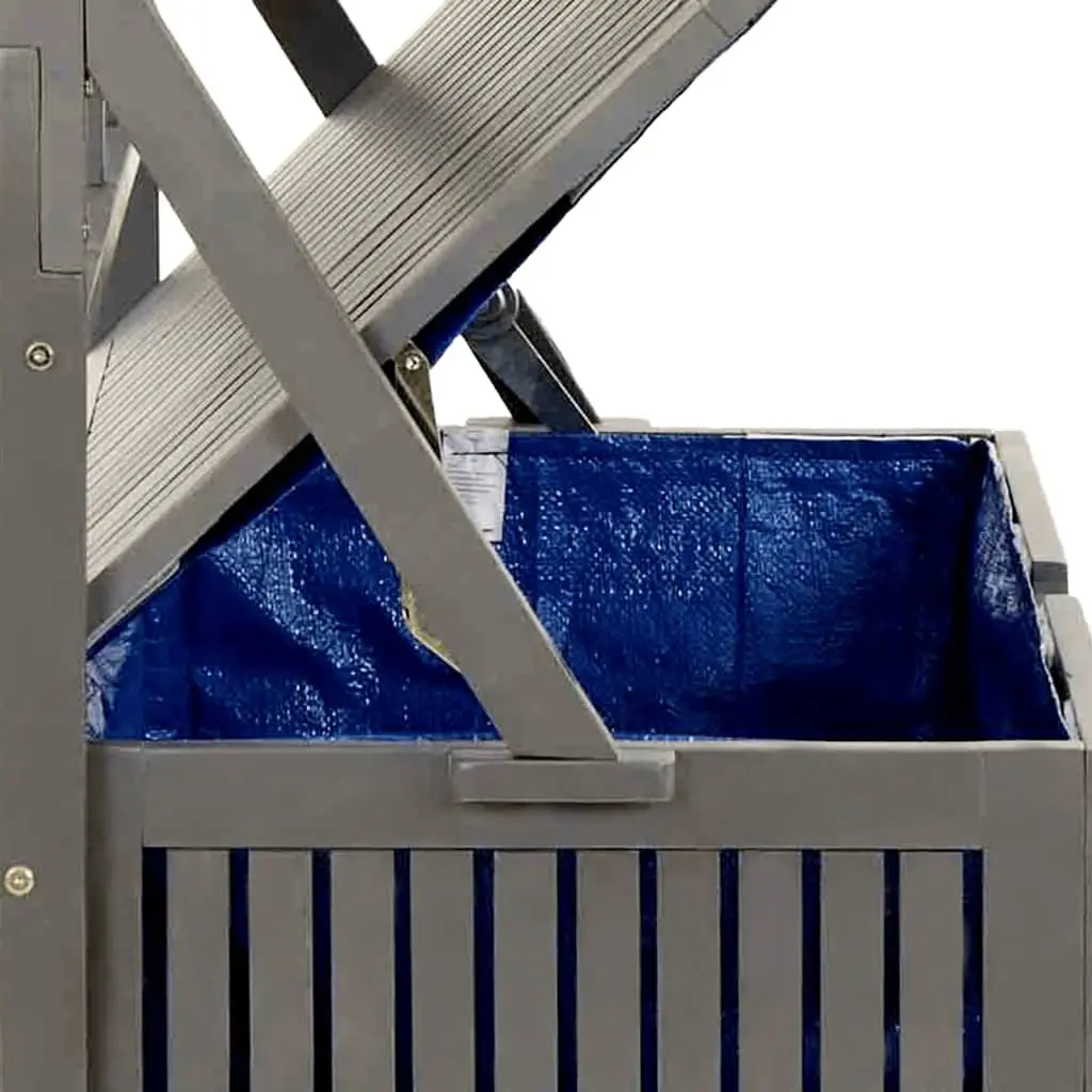 Outdoor Storage Box with Trellis Grey 99x50x160cm Solid Wood Garden Planter