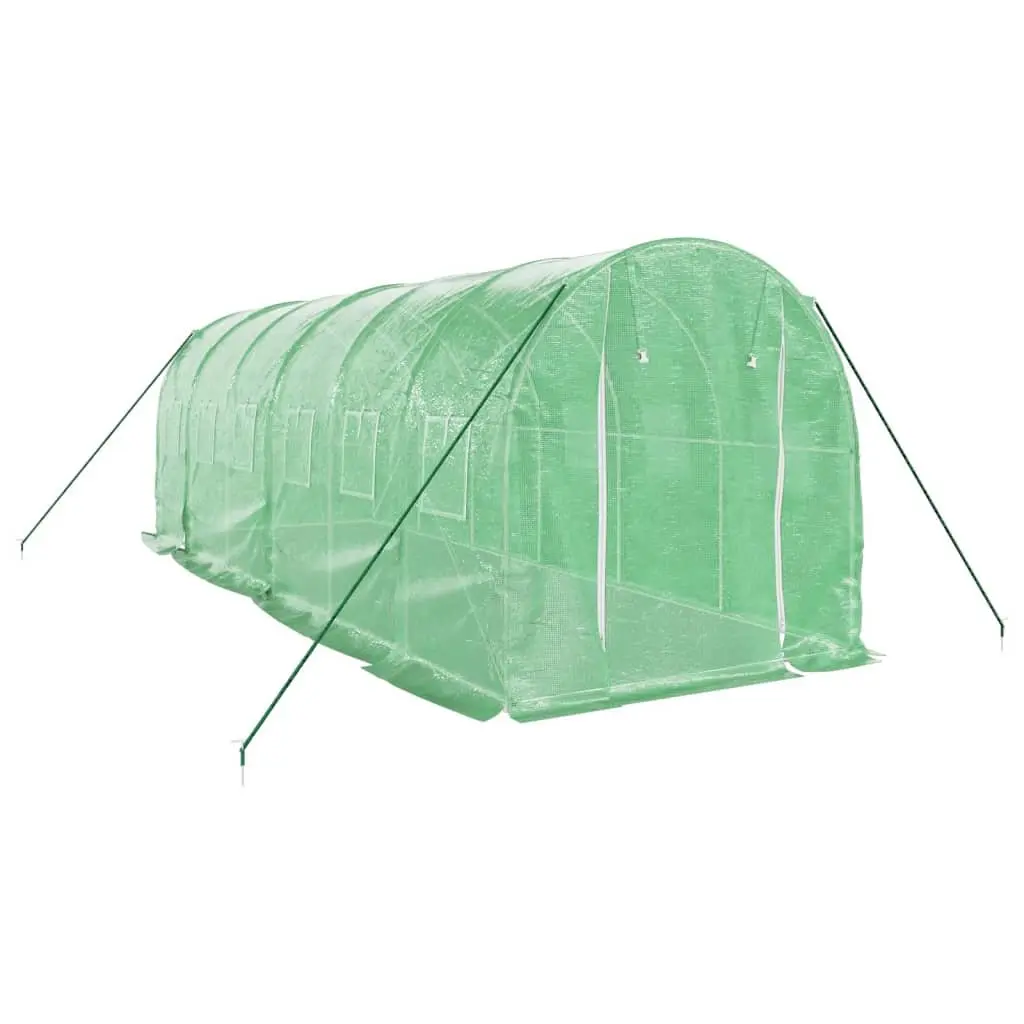 Greenhouse Steel Frame Plant House 6x2x2m Green PE Cover