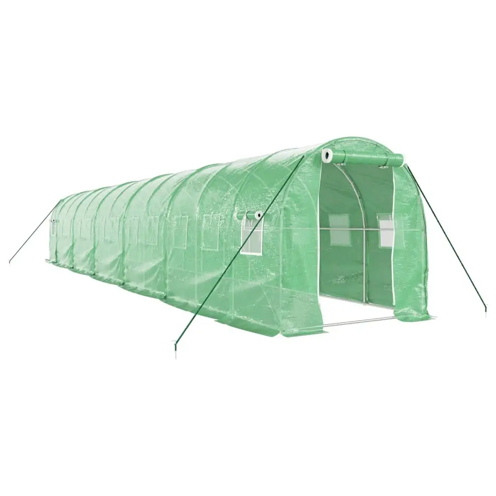 Greenhouse 12x2x2m Steel Frame Plant House Green