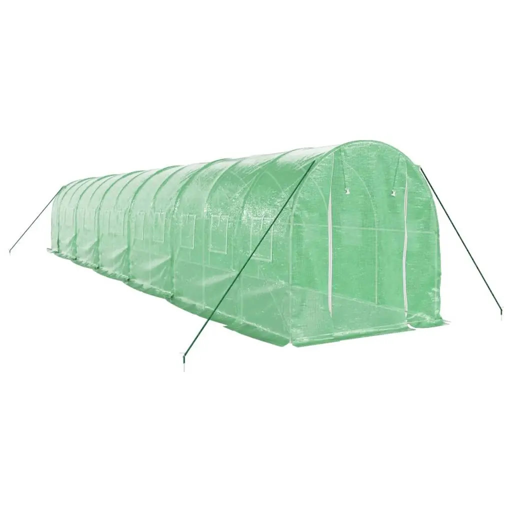 Greenhouse 12x2x2m Steel Frame Plant House Green