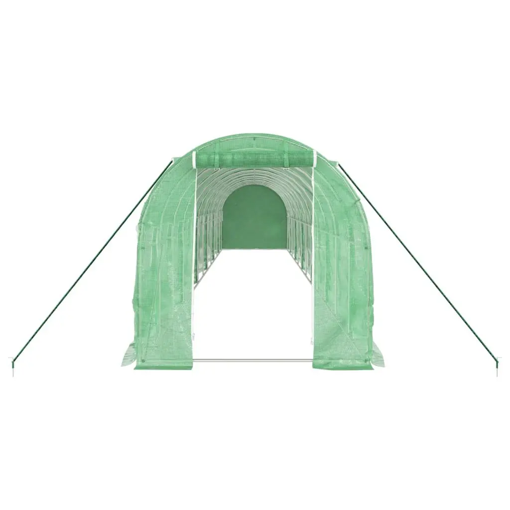 Greenhouse 12x2x2m Steel Frame Plant House Green