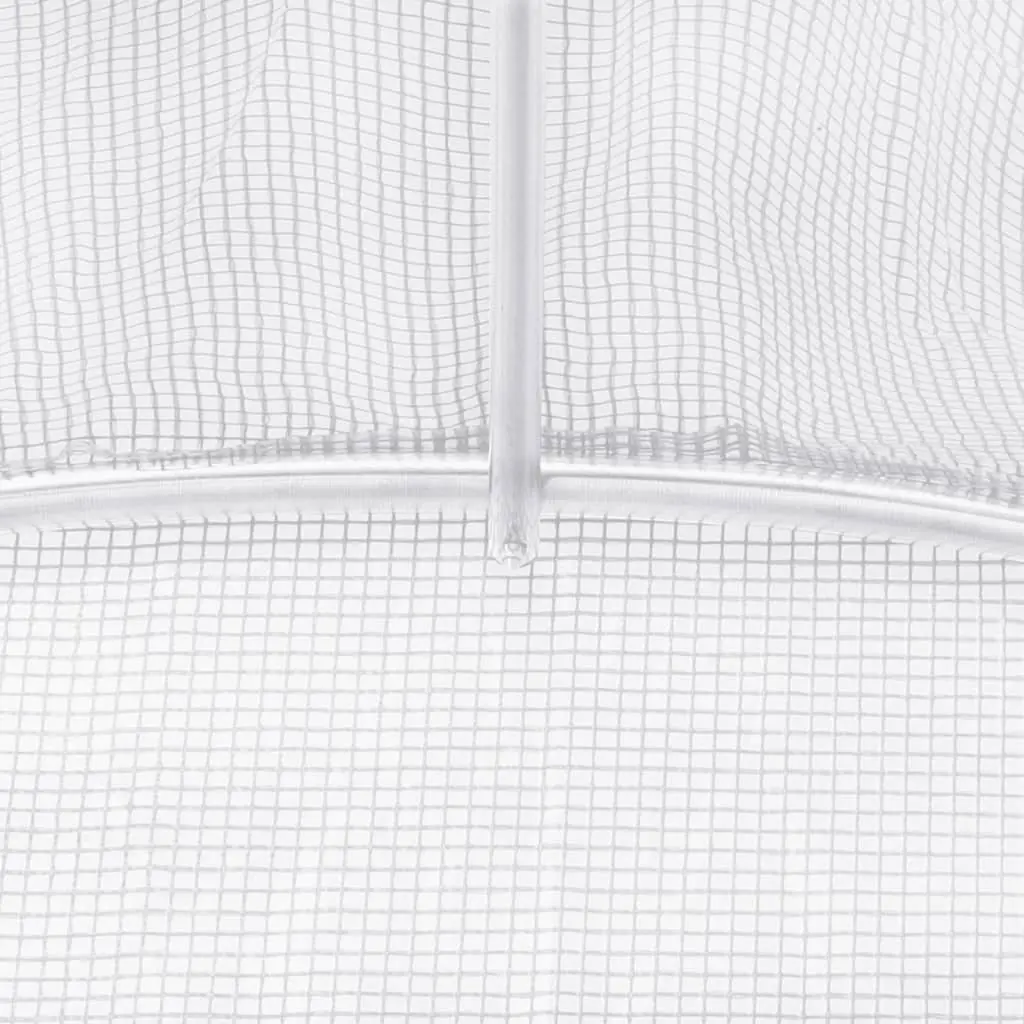 Greenhouse 8m² Garden Plant House 4x2x2m Steel Frame White