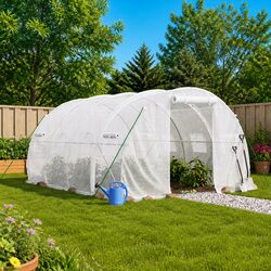 Reliable White 12m² Greenhouse for Plant Protection